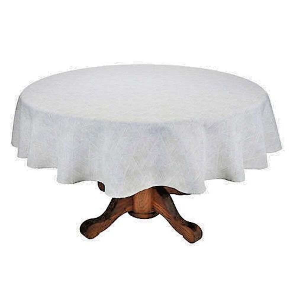 Indoor Outdoor Fabric 70" Round Tablecloth Textured Diamond Beach Summer House
